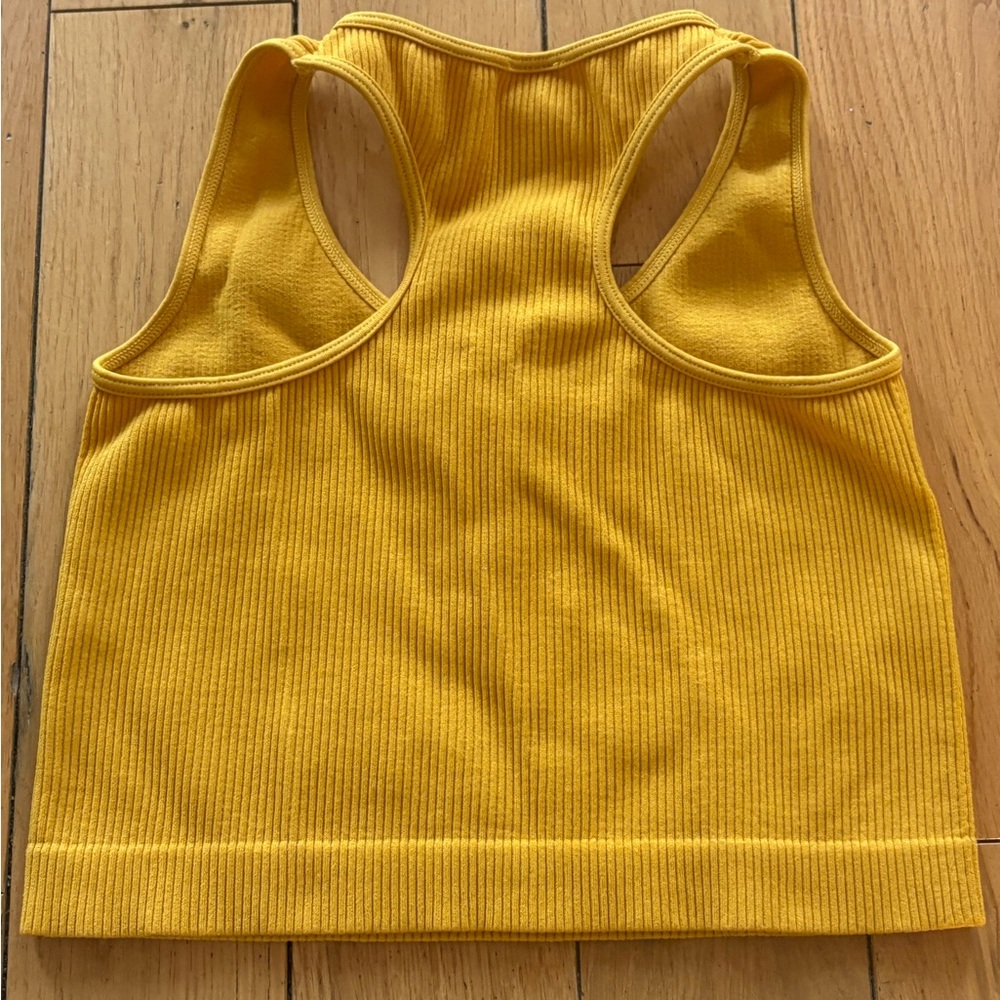 Yellow Ribbed Tank Top - Picture 2 of 2